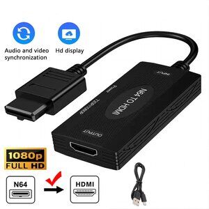 N64 HDMI Converter Adapter 1080p HD Cable for Nintendo 64 GameCube SNES NES